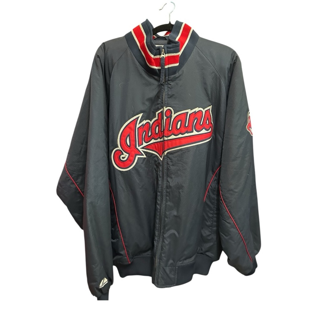 Vintage Majestic Authentic Collection Cleveland Indians Jacket - Size XL